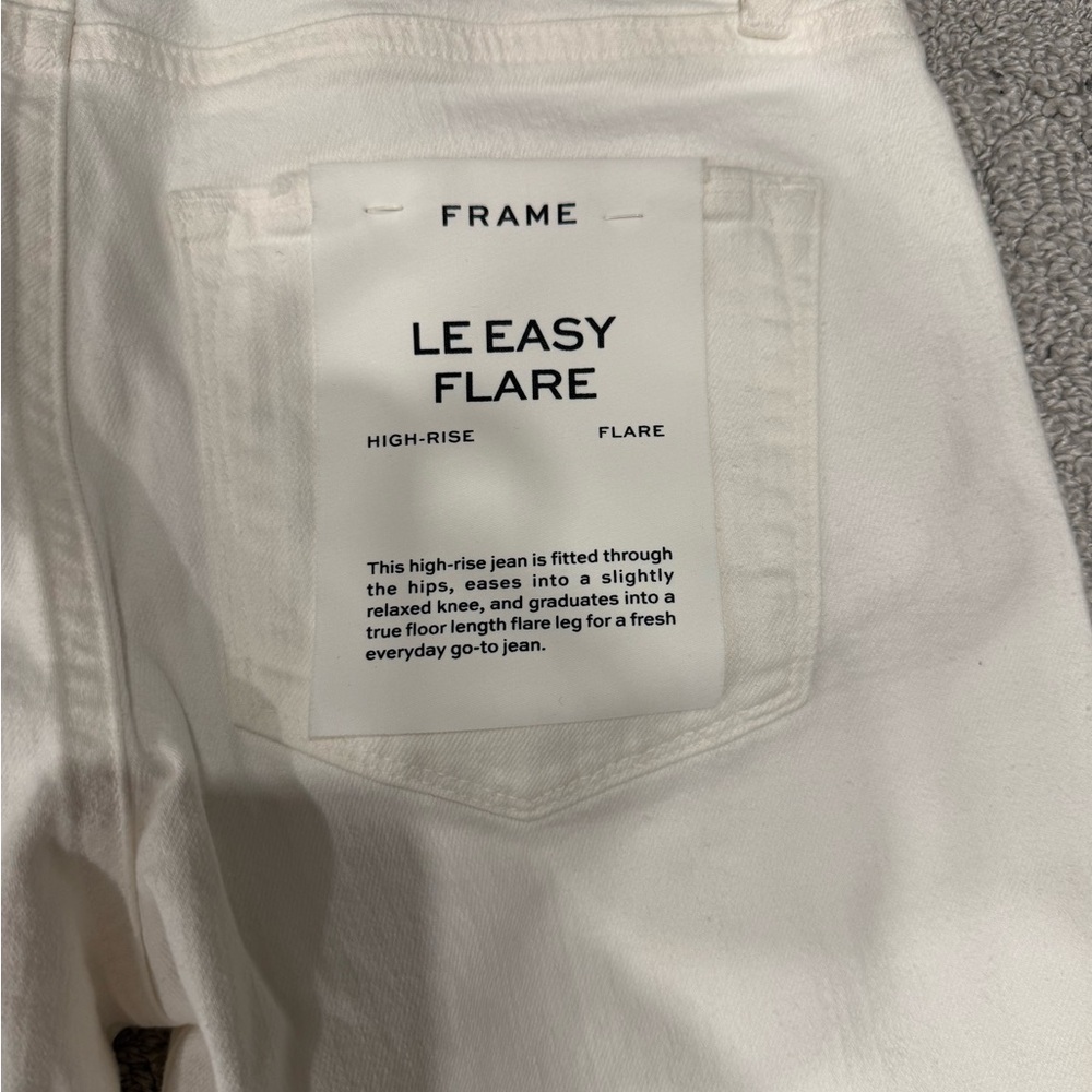 Frame Denim White Flare Wide-Leg Jeans - Picture 4 of 5